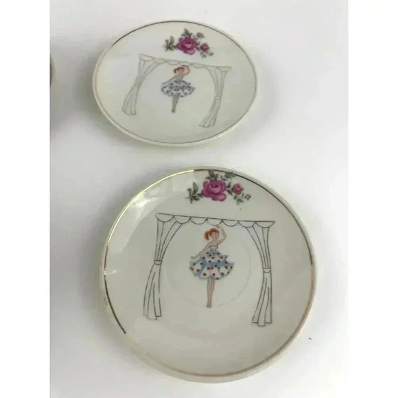 VTG Lot of 17 Child's Tea Set Japan Lady Ballerina Tea Set General IND NY - Picture 9 of 14
